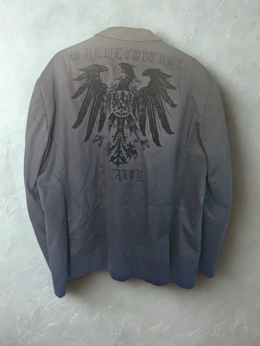 Extreme Couture Graphic Double Eagle Jacket, Men's XL | Goth Style